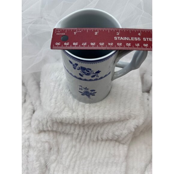 Copeland Spode England Vintage Porcelain Blue & White Floral Pitcher - Picture 10 of 13